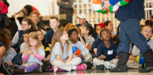 Children with beach balls