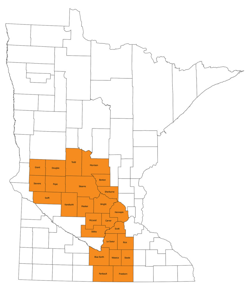 Service territories in MN