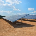 field of solar panels