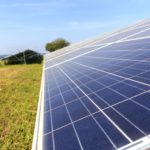 GRass field and solar panels