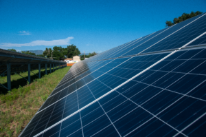 close up of solar panel