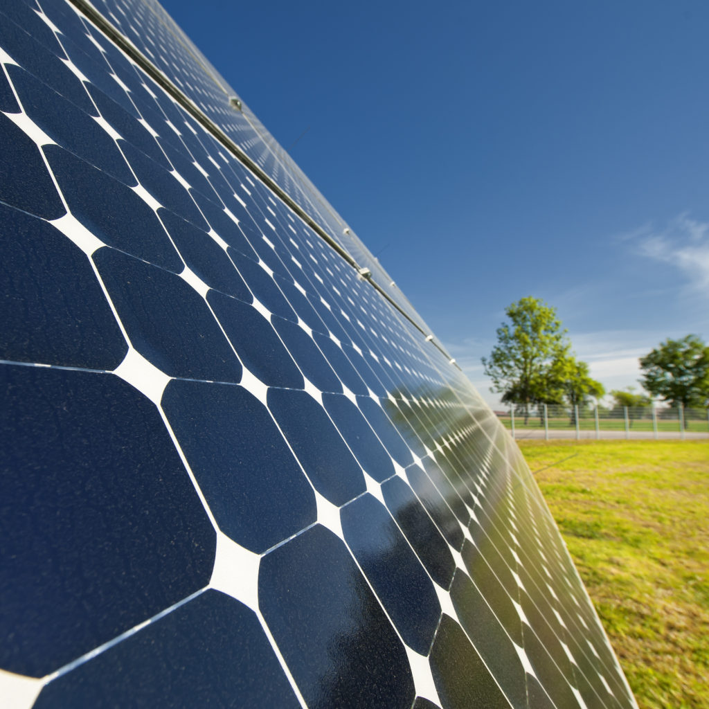 Close up of a solar panel