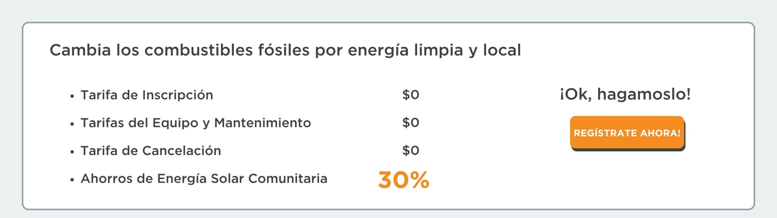 Cambia los combustibles fósiles por energía limpia y local